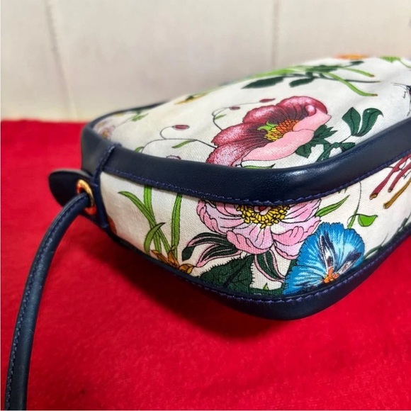 Gucci Floral Crossbody Bag - Navy and Multicolor - Picture 12 of 16